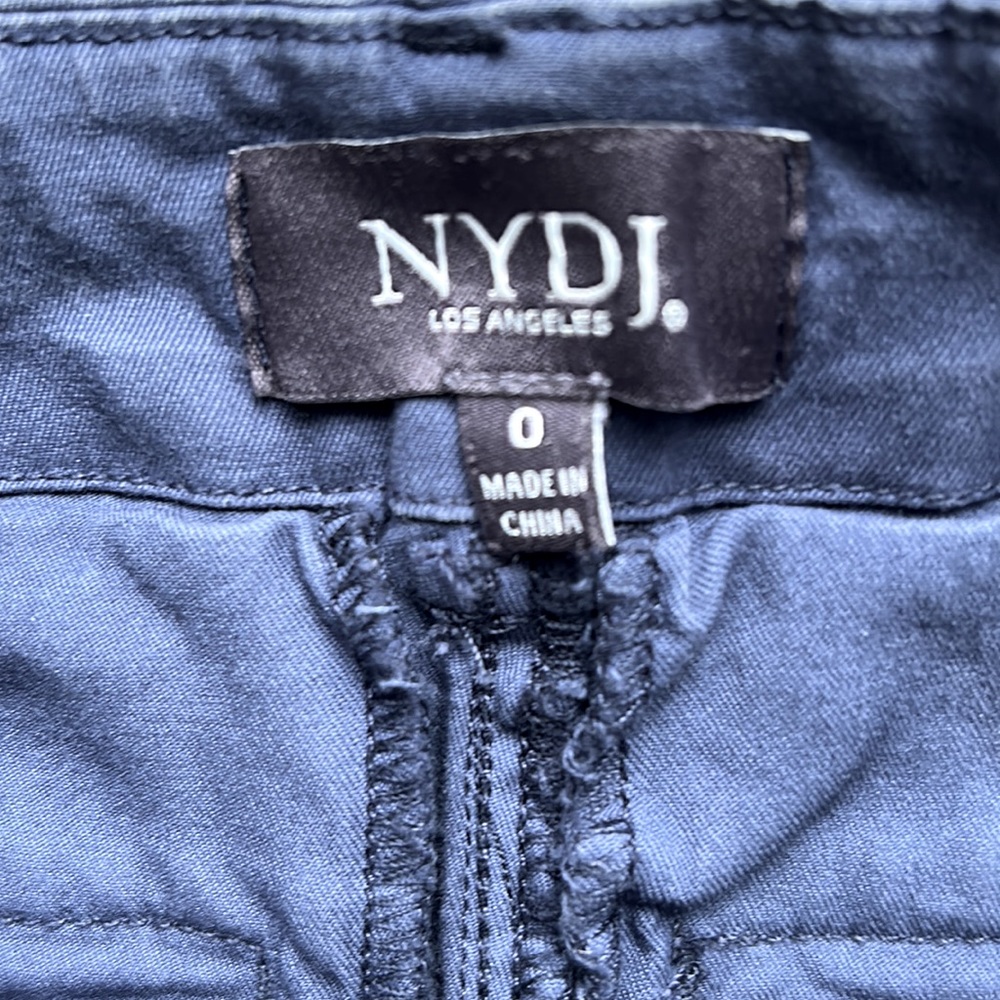 NYDJ Blue Cotton Trouser Style Pants - Picture 3 of 13